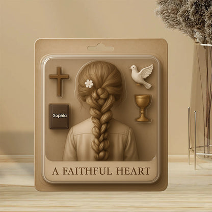 A Faithful Heart - Personalized Christian Custom Shaped Acrylic Plaque