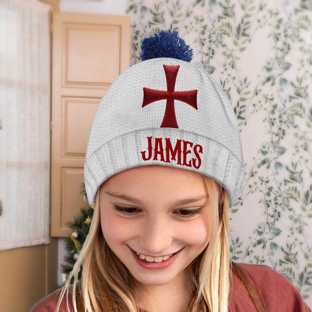 Knights Templar Cross - Personalized Christian Beanie Hat