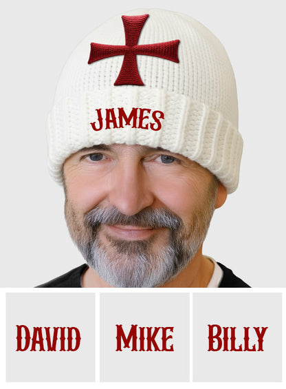 Knights Templar Cross - Personalized Christian Beanie Hat