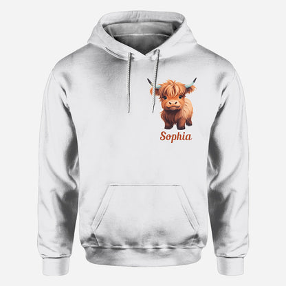 God Says I Am - Personalized Highland Cow All Over Shirt