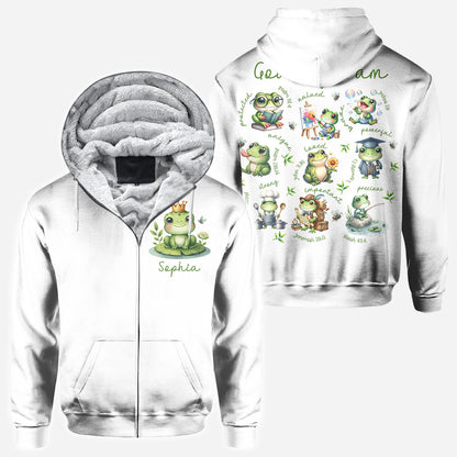 God Says I Am - Personalized Frog All Over Shirt