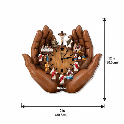 I Am With You Always - Personalized Christian LED Light Wall Clock