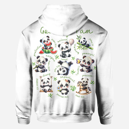 God Says I Am - Personalized Panda Lover All Over Shirt