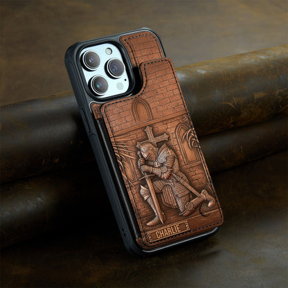 Knight Of God - Personalized Christian Fully Printed Wallet Phone Case
