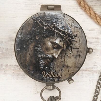 Faith Hope Love - Personalized Christian Compass
