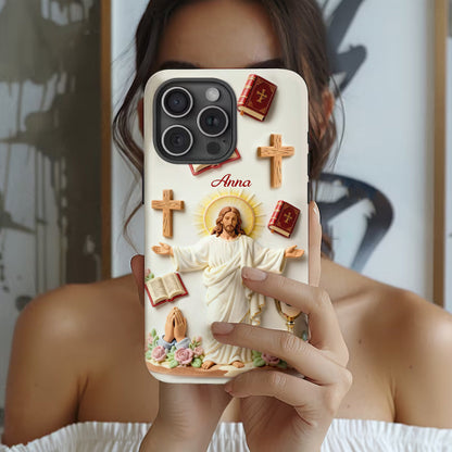 Faith Over Fear - Personalized Christian Full Print Phone Case