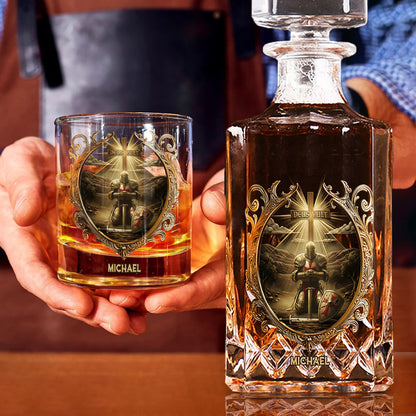 Deus vult - Personalized Christian Whiskey Glass