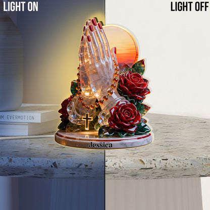 Faith Over Fear - Personalized Christian Acrylic LED Night Light