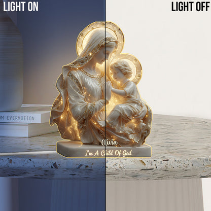 A Child Of God - Personalized Christian Acrylic LED Night Light
