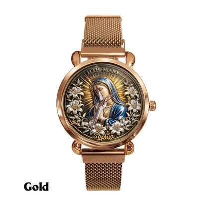 Hail Mary - Personalized Christian Women Hand Watch