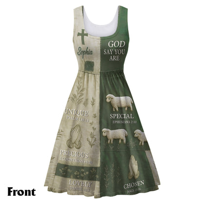 God Say You Are - Personalized Christian Sleeveless Dress