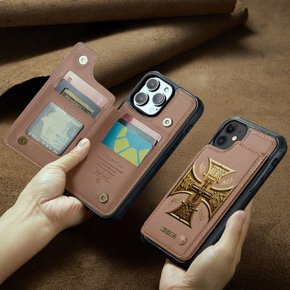 Medieval Cross Detailed Gothic Style - Personalized Christian Wallet Phone Case