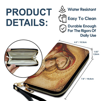 Virgin Mary Mother - Personalized Christian Leather Handbag & Leather Long Wallet
