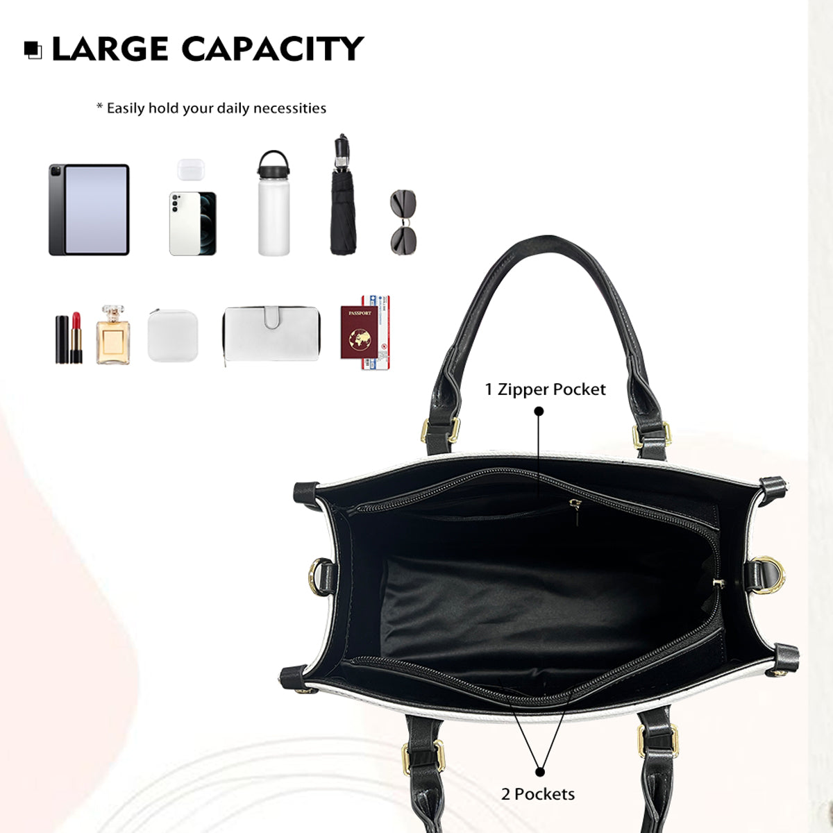 Virgin Mary Mother - Personalized Christian Leather Handbag & Leather Long Wallet