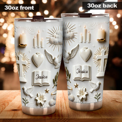 Faith Over Fear - Personalized Christian Tumbler