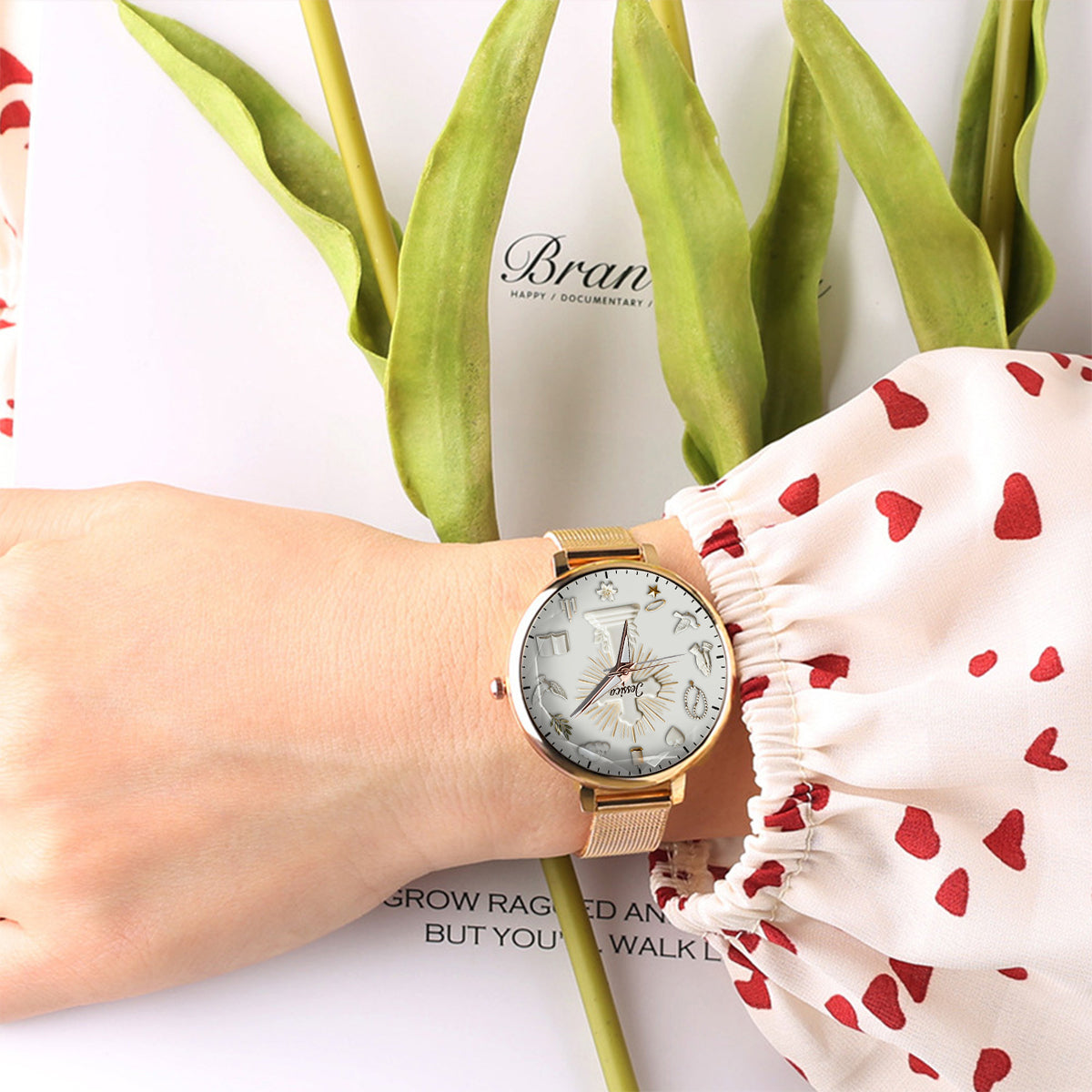 Faith Over Fear - Personalized Christian Women Hand Watch
