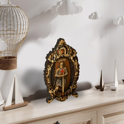 Knight Of God - Personalized Christian Custom Shaped Wood Plaque