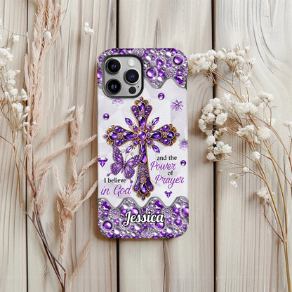 I Believe In God - Personalized Christian Full Print Phone Case