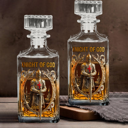 Knight Of God - Personalized Christian Whiskey Glass