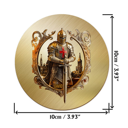 Knight Of God - Personalized Christian Whiskey Glass