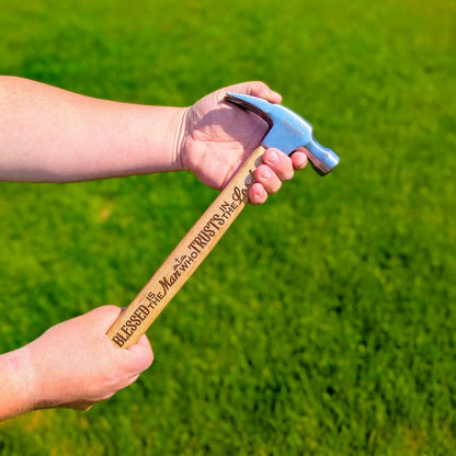Blessed Is The Man Who Trusts In The Lord - Christian Wooden Hammer