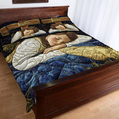 Give It To God - Personalized Christian Quilt Set