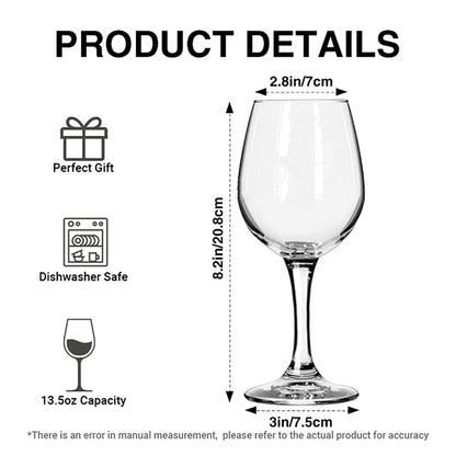 Nativity Scene - Personalized Christian Wine Glass With Long Stem