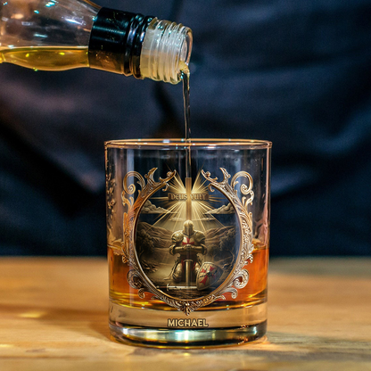 Deus vult - Personalized Christian Whiskey Glass