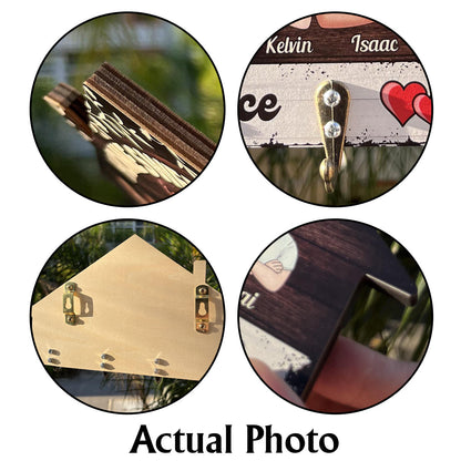 God Bless This Home - Personalized Christian Custom Shaped Key Rack