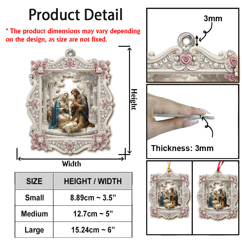 Holy Night Nativity Scene - Christian Ornament