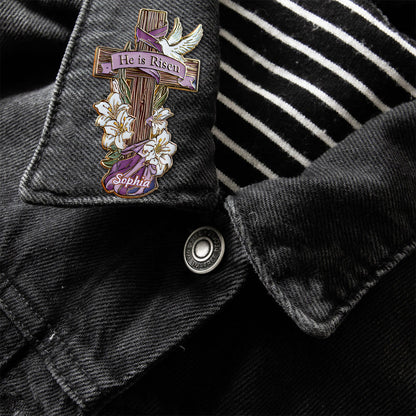 Vintage And Elegant Jesus Cross - Personalized Christian Pin