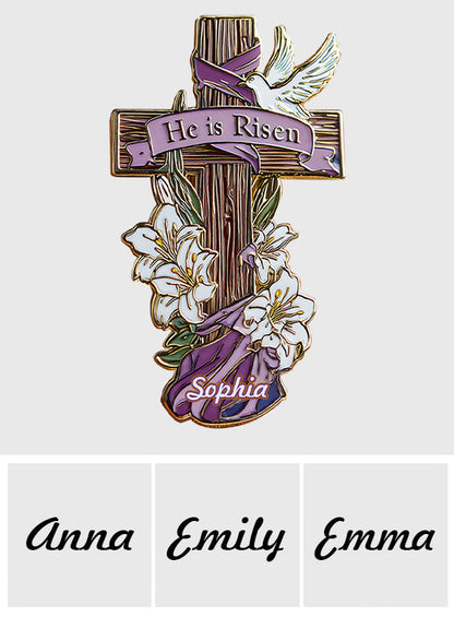 Vintage And Elegant Jesus Cross - Personalized Christian Pin