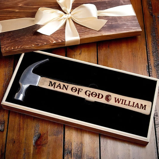Man Of God - Personalized Christian Wooden Hammer