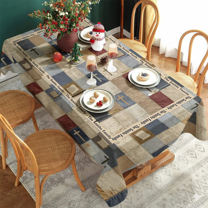 Patchwork Of Faith - Personalized Christian Table Cloth Cover