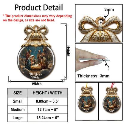 Holy Family Nativit - Personalized Christian Ornament