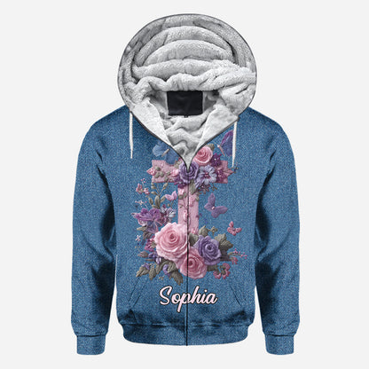 Cross & Floral - Graceful Style Honoring Faith - Personalized Christian All Over Shirt