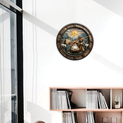 Nativity Time - Christian Wall Clock