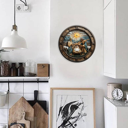 Nativity Time - Christian Wall Clock