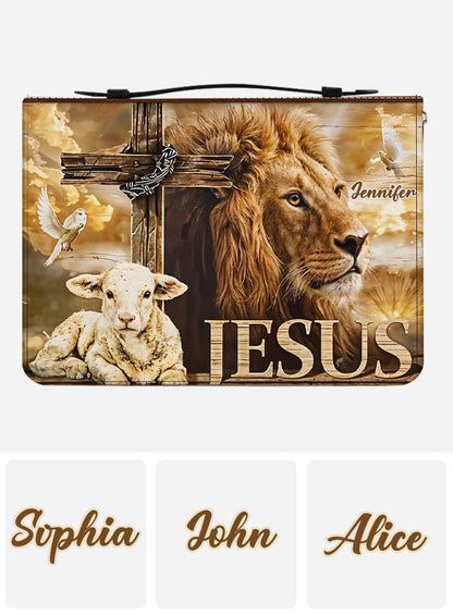 My God My King - Personalized Christian Leather Bible Cover Bag