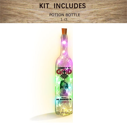 Connect To God - Personalized Christian Wine Bottle Lamp
