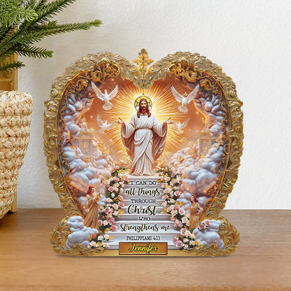 I Can Do All Things - Personalized Christian Custom Shaped Acrylic Plaque