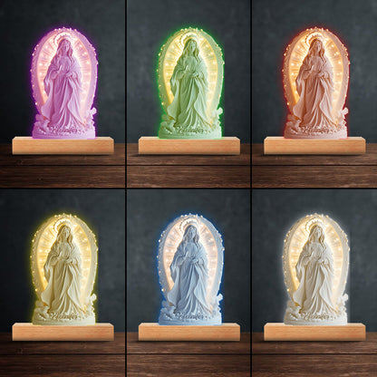 Believer - Personalized Christian Shaped Plaque Light Base