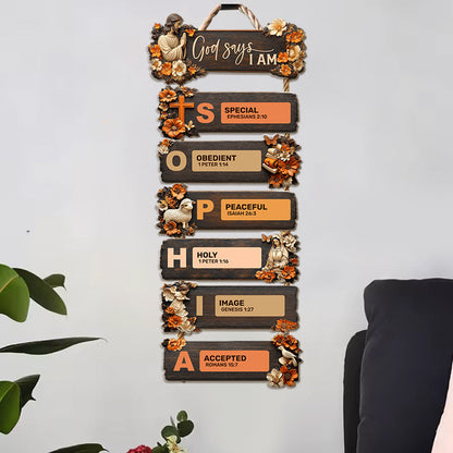 God Says You Are - Personalized Christian Pallet Wood Sign