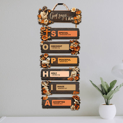 God Says You Are - Personalized Christian Pallet Wood Sign