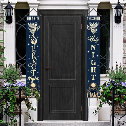 Silent Night Holy Night - Personalized Christian Porch Sign
