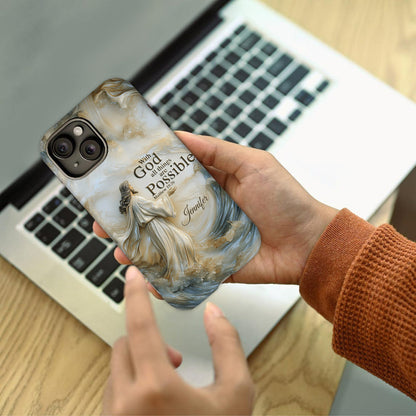 With God - Personalized Christian Full Print Phone Case