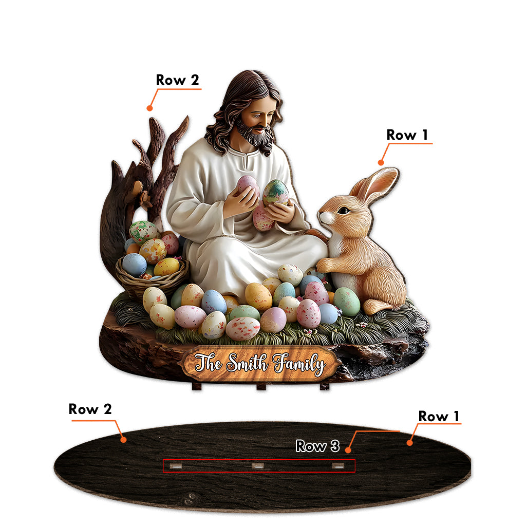 He Is Risen - Personalized Christian 1 Layered Big Freestanding