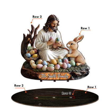 He Is Risen - Personalized Christian 1 Layered Big Freestanding