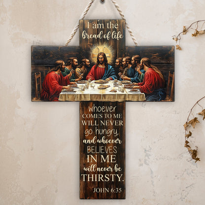 I Am The Bread Of Life - Christian Custom Shaped Wood Sign