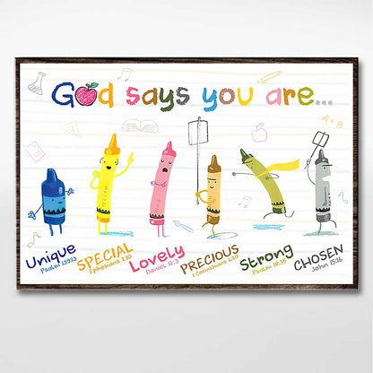 God Says You Are - Teacher Poster